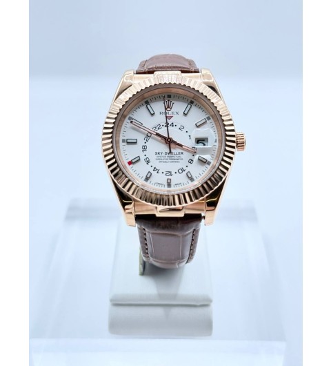 롤렉스 스카이드웰러 로즈골드 다크로듐 바인덱스신형 (국내공장 AS가능)
