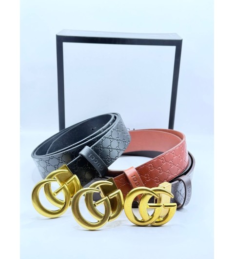 구찌 GG 마몬트 시마 벨트 금장 (3color)