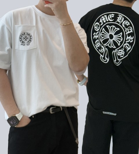 Chrome Hearts 크롬하츠 홀스슈 포켓 로고 반팔 (2color)