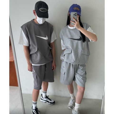 나이키 로고 합포 포켓 조끼 세트 4color