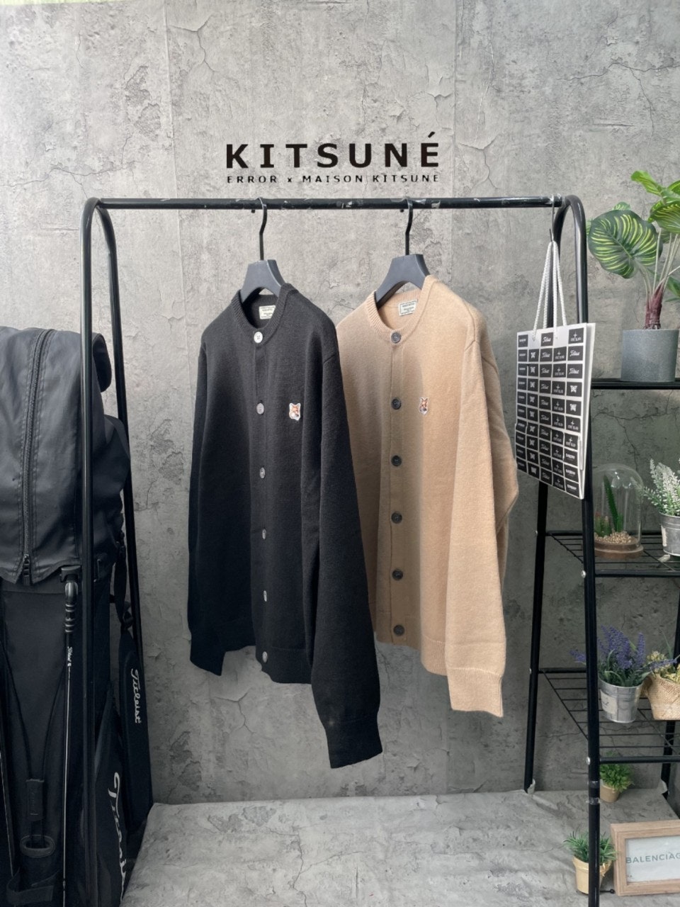 메종키츠네 라운드 가디건 2color