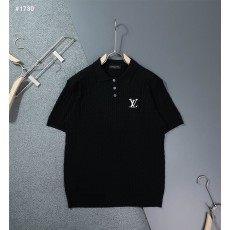 루이비통 LV 자수 카라 반팔 니트 - 2 Color