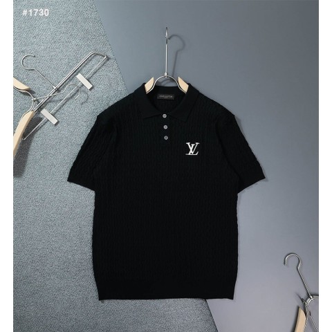 루이비통 LV 자수 카라 반팔 니트 - 2 Color