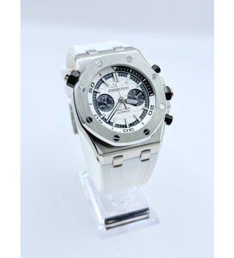 오데마피게 로얄오크 오프쇼어 다이버 크로노그래프 화이트다이얼 워치 (국내공장 AS가능)