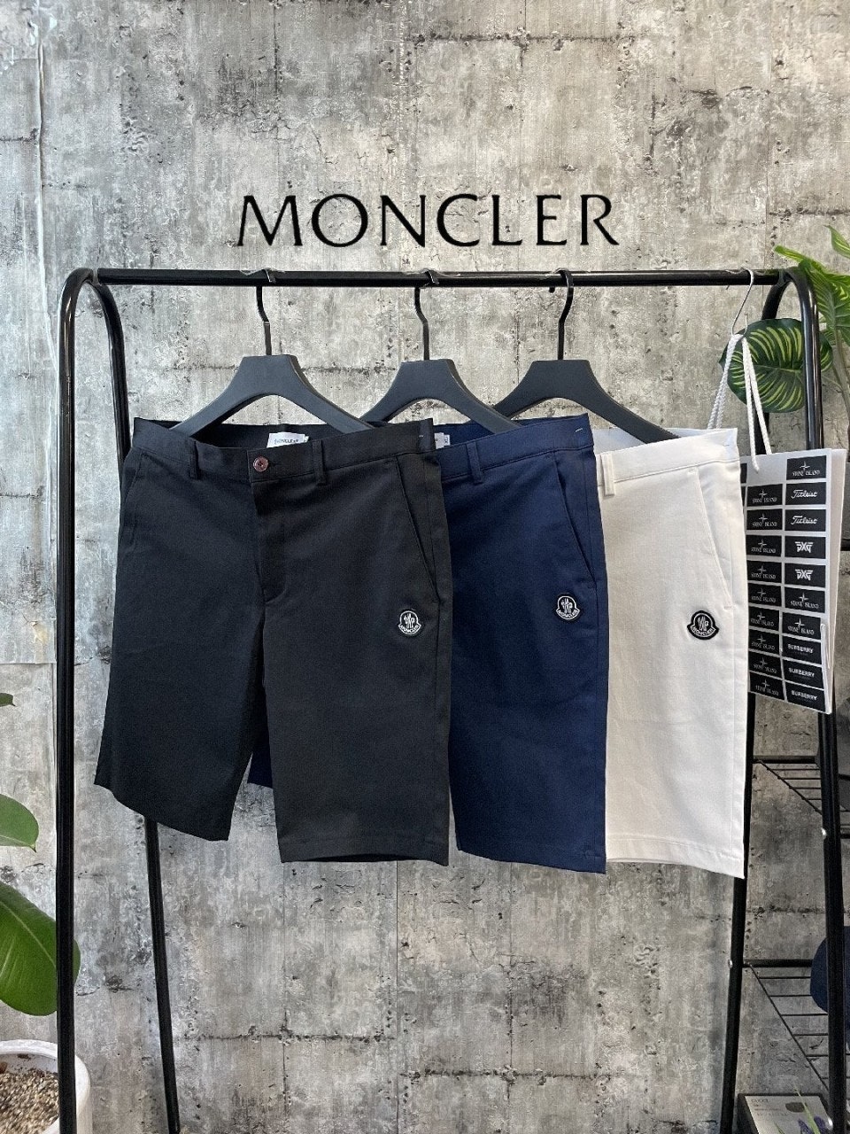 몽클레어 사각와팬 면 하프팬츠1 (3color)