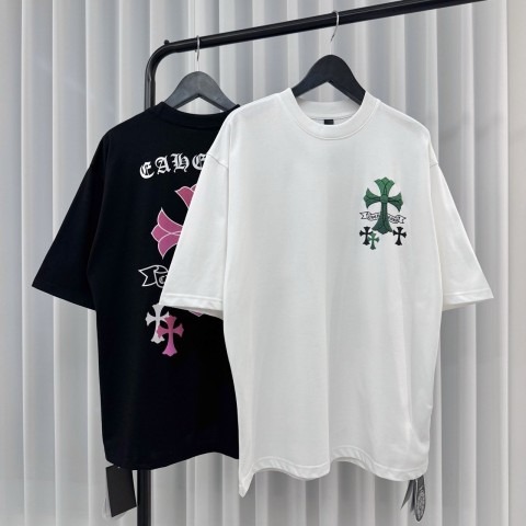 크롬하츠 멀티 엠보 크로스 반팔 티셔츠 (2color)