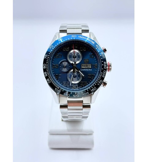 태그호이어 까레라 데이데이트 크로노그래프 블루 남성 시계 (국내공장 AS가능)