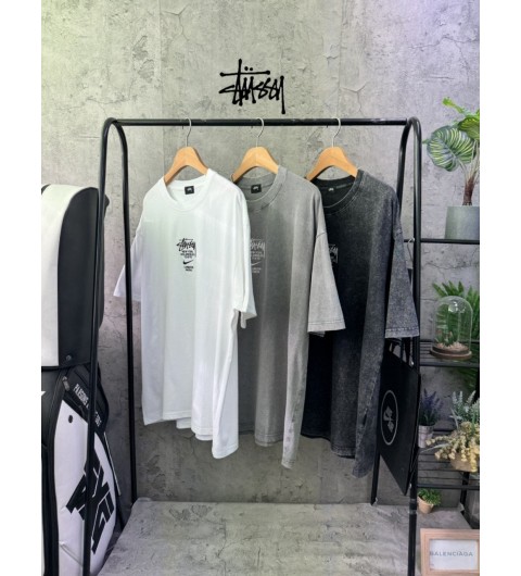 스투시 자수로고 피그먼트 반팔티 (3color)