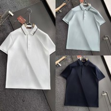 로로피아나 넥 레터링로고 면실크 반팔 카라티 - 3 Color