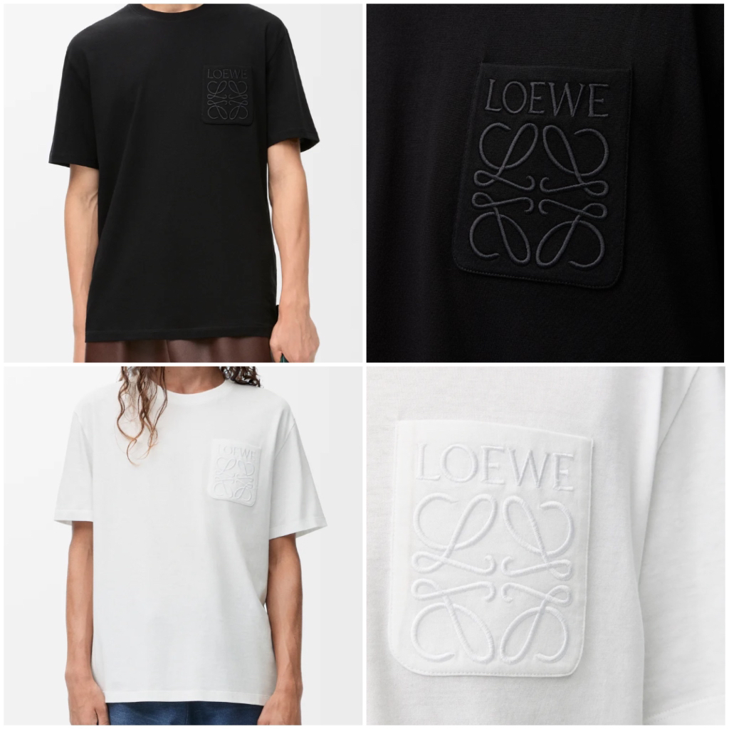 [LOEWE] 로에베 아나그램 포켓 자수 릴렉스 핏 반팔 (2color)