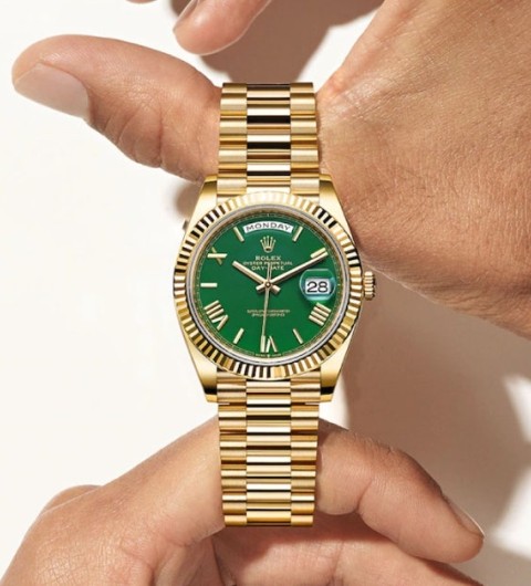 롤렉스 데이데이트 40mm 228238 그린 로만 프레지던트 (국내공장 AS가능)