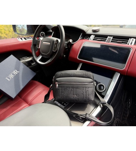 디올 Rider 2.0 지퍼 메신저백 블랙 그레인 송아지 가죽