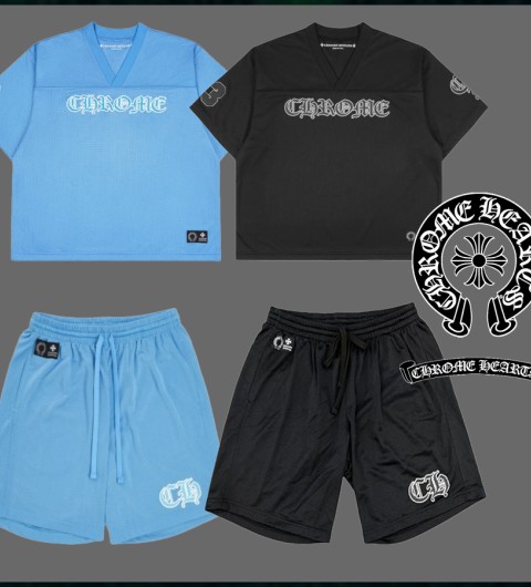 크롬하츠 메쉬 스타디움 저지 반팔 반바지 세트 - 2 Color