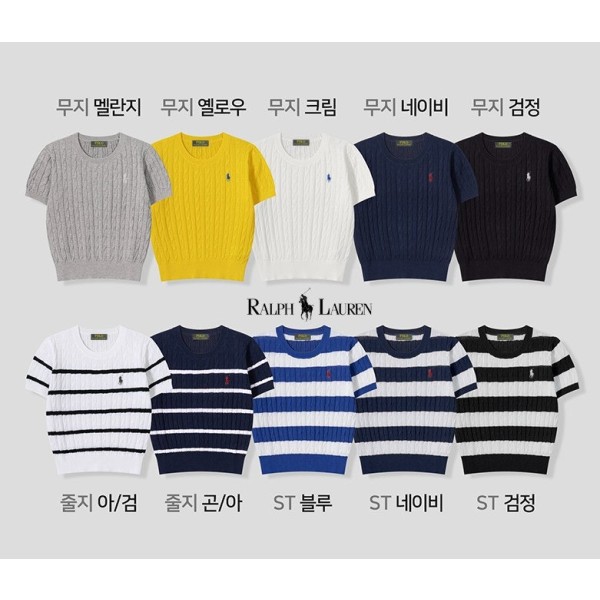 폴로 랄프로렌 여성 라운드 케이블 반팔 (10color) -20319-레플리카 사이트 쇼핑몰