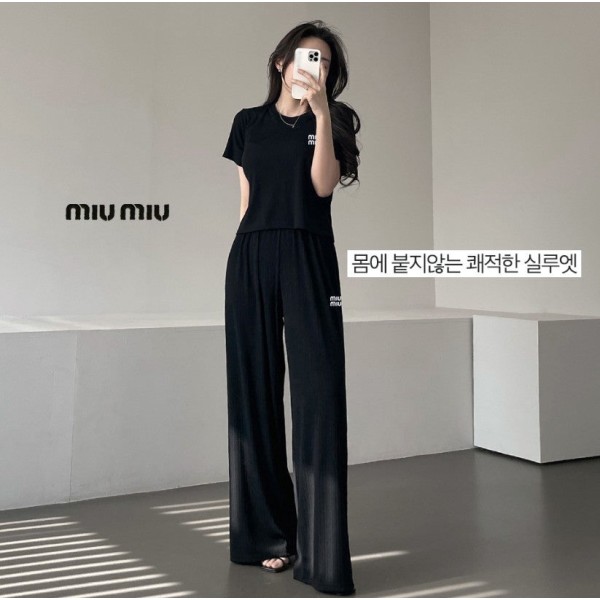 미우미우 링클 찰랑 바지셋업 (2color) -20323-레플리카 사이트 쇼핑몰