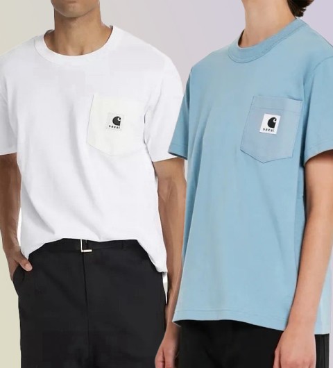 [한정수량 세일] 사카이 X 칼하트 WIP 포켓 반팔 티셔츠 (2color)
