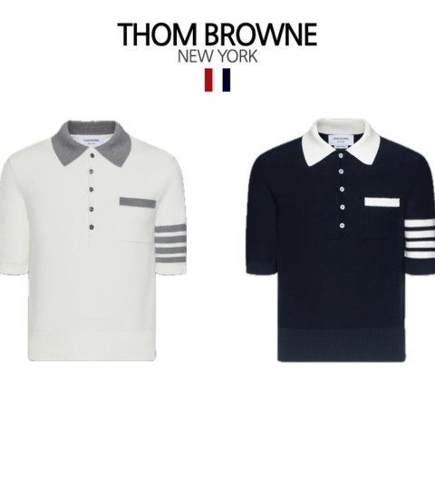 톰브라운 헥터 카라 반팔 니트 - 2 Color