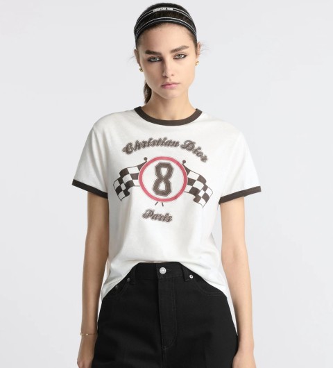 디올 여성 레이스 반팔티