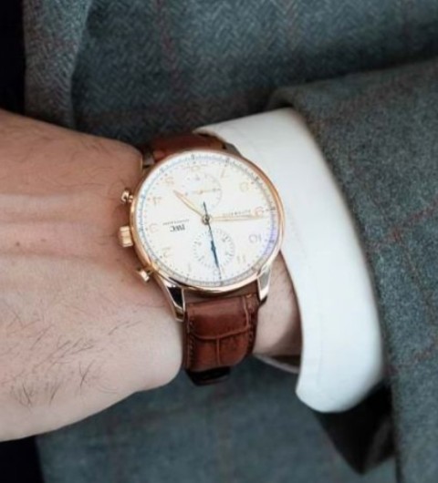 IWC 포르투기저 크로노그래프 브라운 스트랩 (국내공장 AS가능)