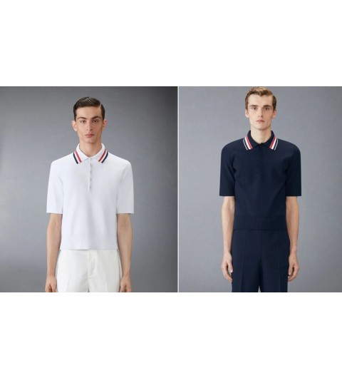 톰브라운 스트레치 카라 반팔 (2color)