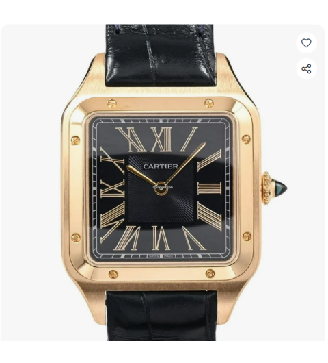 까르띠에 산토스 뒤몽 블랙 금장 (국내공장 AS가능)