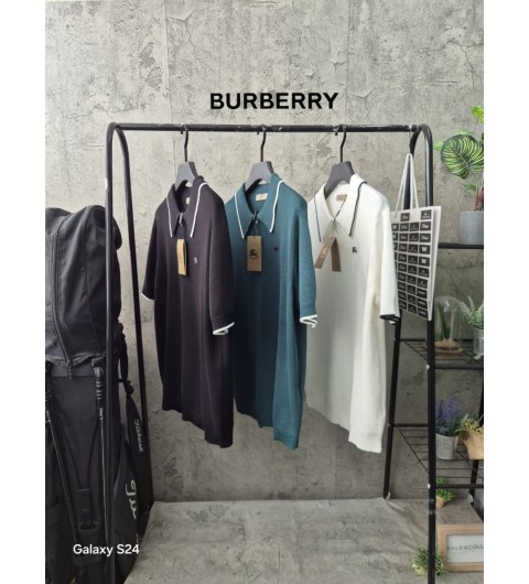 버버리 반집업 니트 반팔 (3color)