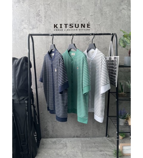 [95~115] 메종키츠네 아이스 단가라 반팔 가디건 (3color)