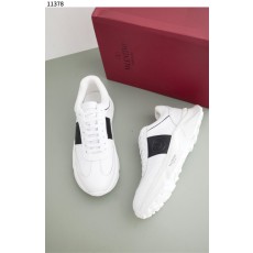 발렌티노 배색 레더 스니커즈