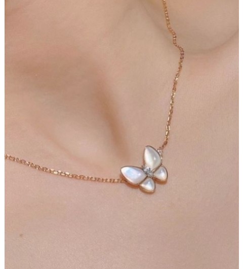 반클리프 Arpels Two Butterfly 시리즈 쇄골 목걸이(풀박스)