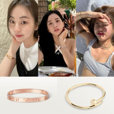 까르띠에 러브팔찌 로즈골드