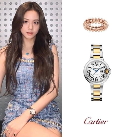 까르띠에 발롱 블루 드 워치 33mm 오토매틱 메캐니컬 옐로우 골드 스틸 (국내공장 AS가능)