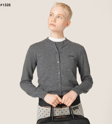 미우미우 라운드 울 니트 가디건