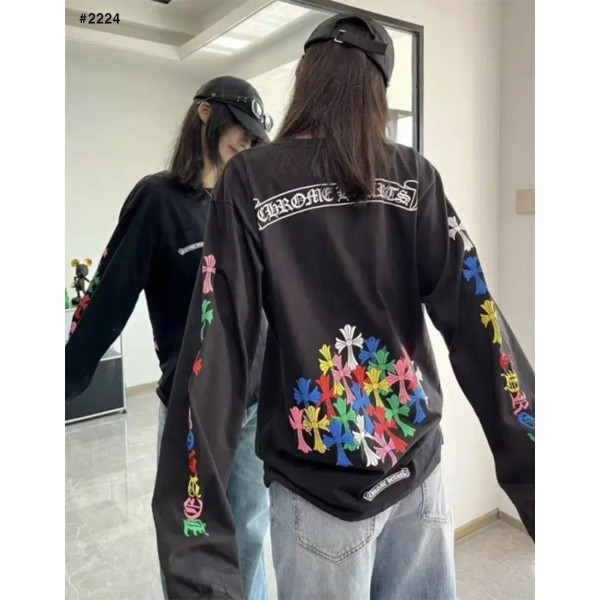 크롬하츠 멀티컬러 크로스 롱 슬리브 티셔츠 - 2 Color-레플리카 사이트 쇼핑몰