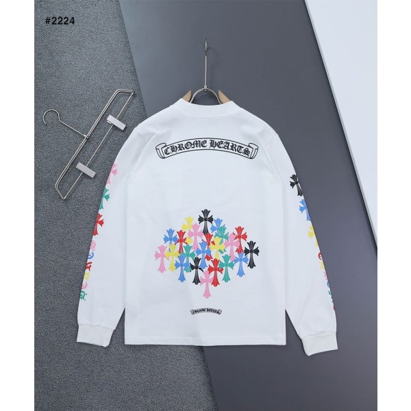 크롬하츠 멀티컬러 크로스 롱 슬리브 티셔츠 - 2 Color-레플리카 사이트 쇼핑몰