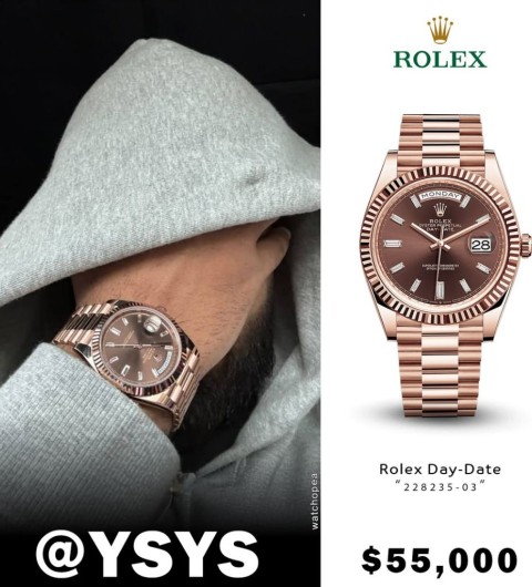 롤렉스 데이데이트 228235 초콜릿 다이아 셋팅 프레지던트 (국내공장 AS가능)