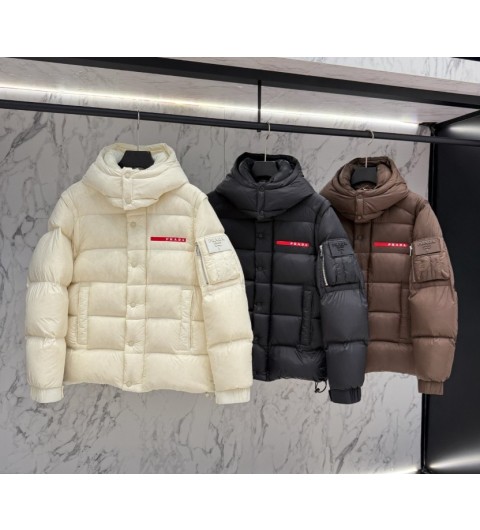 프라다 레드로고 패치 다운 패딩 - 3 Color