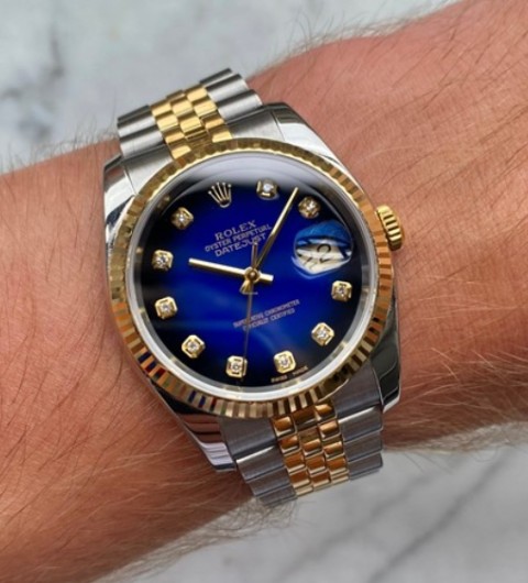 롤렉스 데이저스트 36mm 옐로골드 콤비 16233 투톤 옴브레 다이아 (국내공장 AS가능)