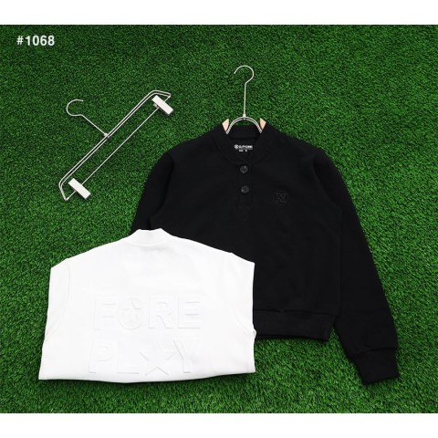 지포어 여성 엠보로고 맨투맨 - 2 Color