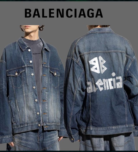 발렌시아가 테이프 타입 데님자켓