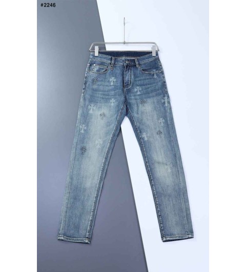 크롬하츠 크로스 패턴 데님진