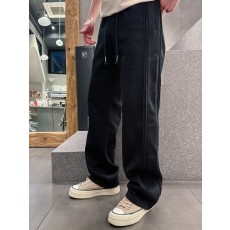 발렌시아가 블랙 자수 트레이닝 팬츠