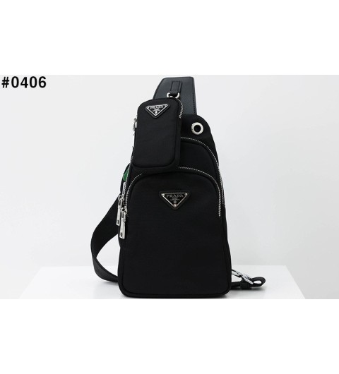 프라다 삼각로고 리나일론 슬링백