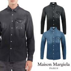 마르지엘라 시그니처 스티치 데님 셔츠 (2color)