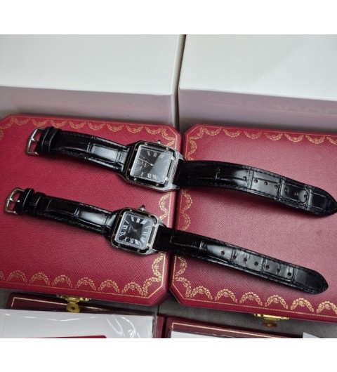 까르띠에 산토스 블랙 2size (커플)