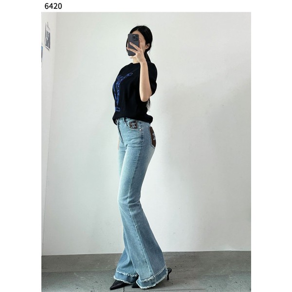 셀린느 여성 부츠컷 유니언 워시 데님 팬츠-레플리카 사이트 쇼핑몰