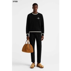 프라다 자수 로로 배색 울 블렌드 니트 풀오버