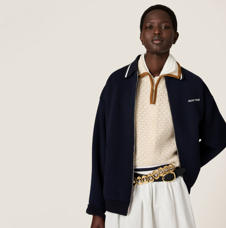 미우미우 여성 피케 블루종 - 2 Color