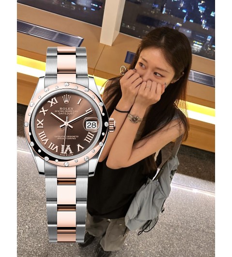 롤렉스 데이저스트 에버로즈골드 다이아 초코 여성 (국내공장 AS가능)