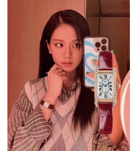 까르띠에 탱크 아메리칸 워치 콤비 다이아 (국내공장 AS가능)