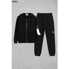 세일 - 스톤아일랜드 와펜 테리 후드집업 + 와펜 테리 조거 팬츠 세트